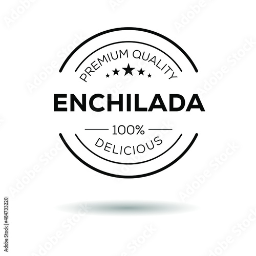 Creative (Enchilada) logo, Enchilada sticker, vector illustration.