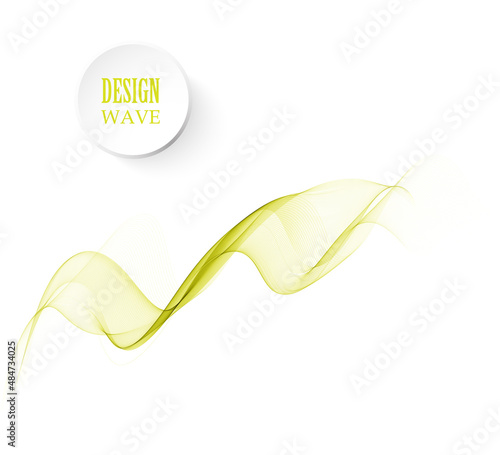 Abstract vector background, green waved lines for brochure, website, flyer design.