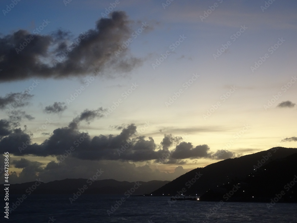 Sunset over Tortola