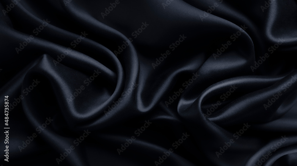 Blue satin silk, elegant fabric for backgrounds Blue satin silk, elegant fabric for backgrounds
