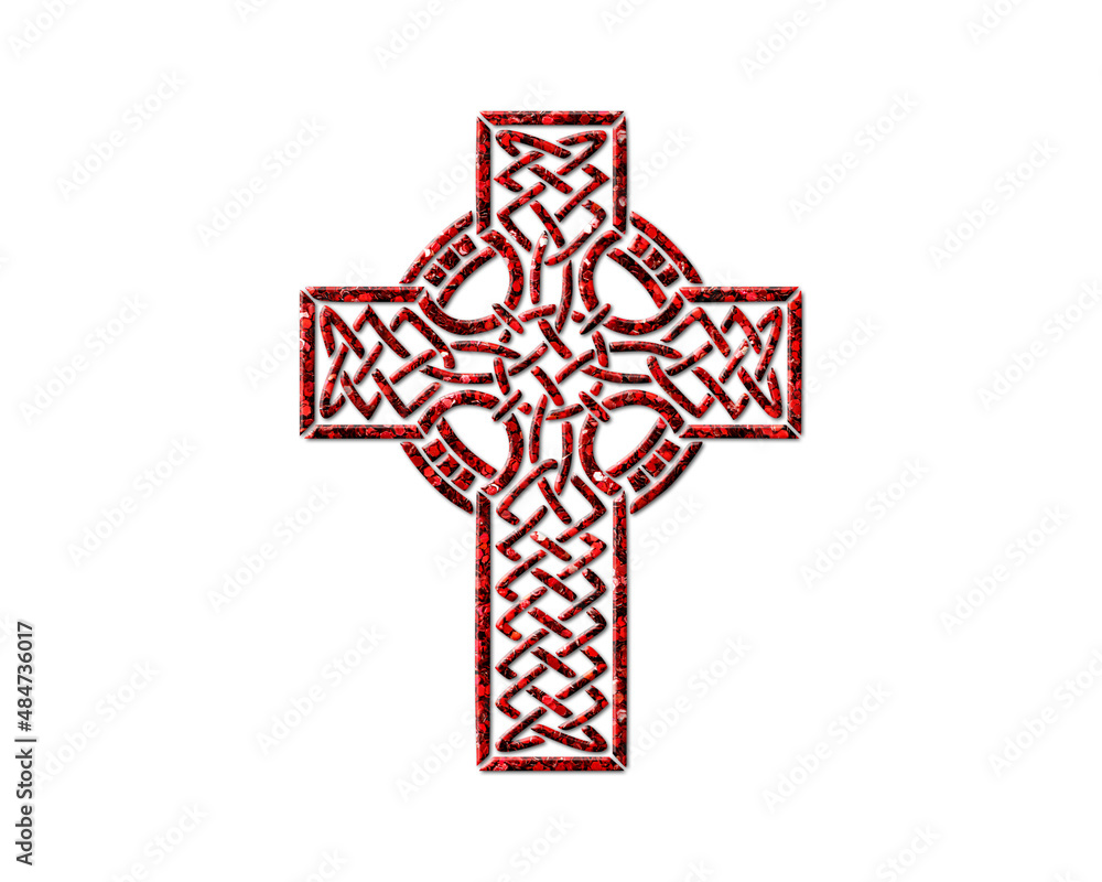 Christian Church Cross Red Glitter Icon Logo Symbol illustration