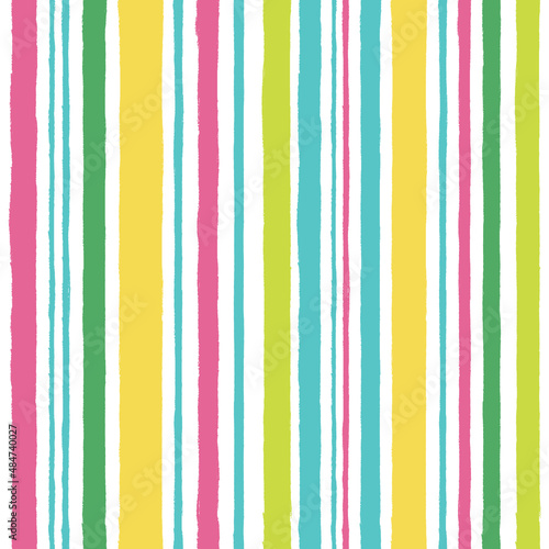 Seamless background with vertical stripes in bright colors. Summer style.