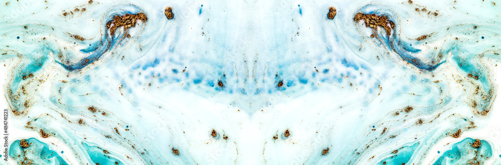 Beautiful ornament. Natural Pattern. Luxury unique painting. Marble texture. Trendy art with golden powder. Style incorporates the swirls of marble or the ripples of agate for a luxe effect.