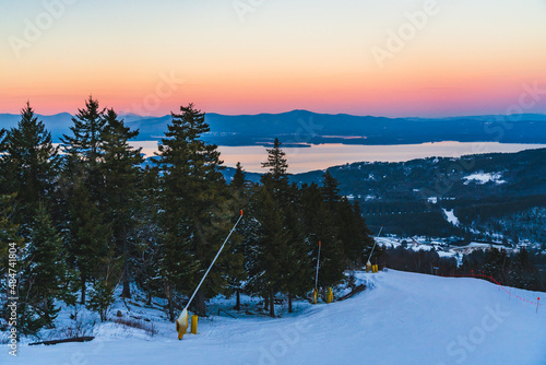 Sunset over Lake Winnipesaukee, New Hampshire!