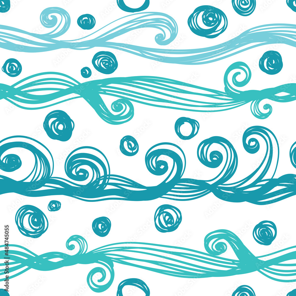 Seamless pattern with abstract waves. Seamless pattern with abstract waves.
