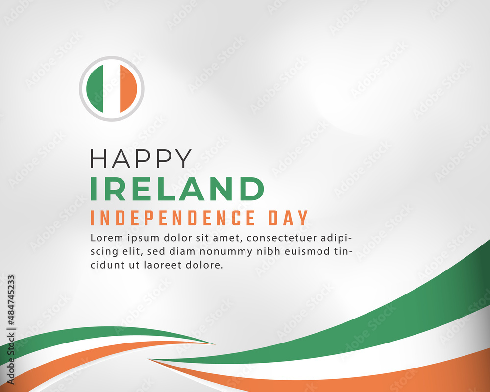 Happy Ireland Independence Day April 24th Celebration Vector Design Illustration. Template for Poster, Banner, Advertising, Greeting Card or Print Design Element Happy Ireland Independence Day April 24th Celebration Vector Design Illustration. Template for Poster, Banner, Advertising, Greeting Card or Print Design Element