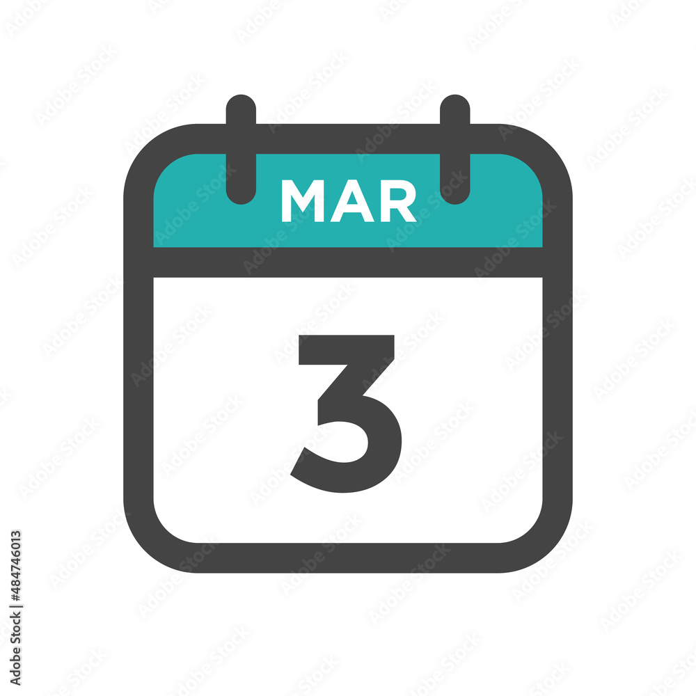March 3 Calendar Day or Calender Date for Deadlines or Appointment March 3 Calendar Day or Calender Date for Deadlines or Appointment