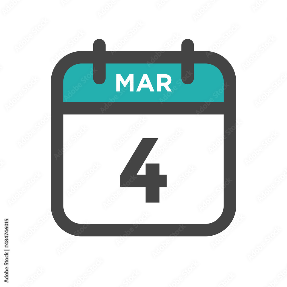 March 4 Calendar Day or Calender Date for Deadlines or Appointment March 4 Calendar Day or Calender Date for Deadlines or Appointment