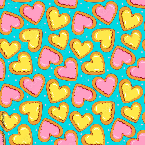 Little gingerbread on blue