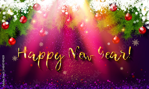 Christmas card vector Illustration.