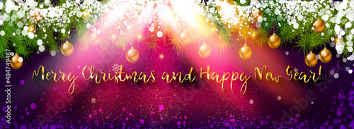 Christmas card vector Illustration.