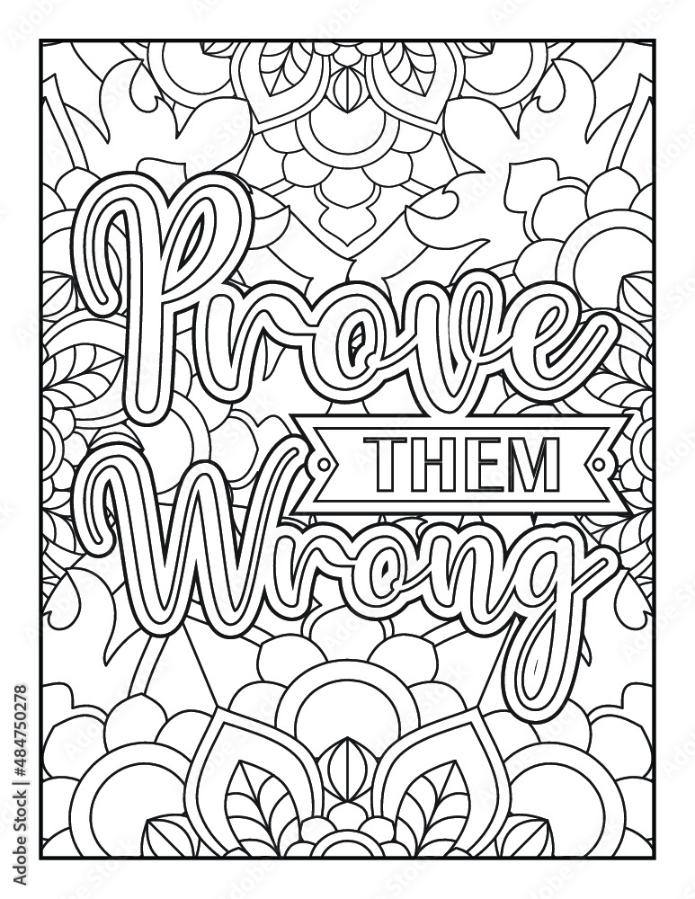 Motivational quotes coloring page. Inspirational quotes coloring page ...