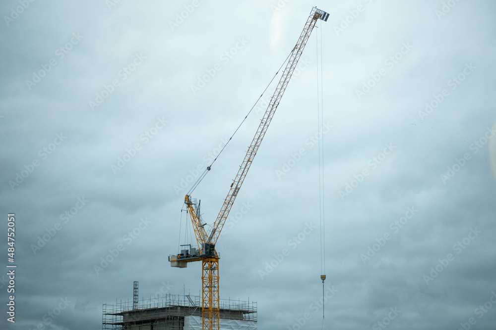 Crane for Construction Site within the City Crane for Construction Site within the City