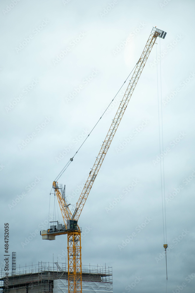Crane for Construction Site within the City Crane for Construction Site within the City