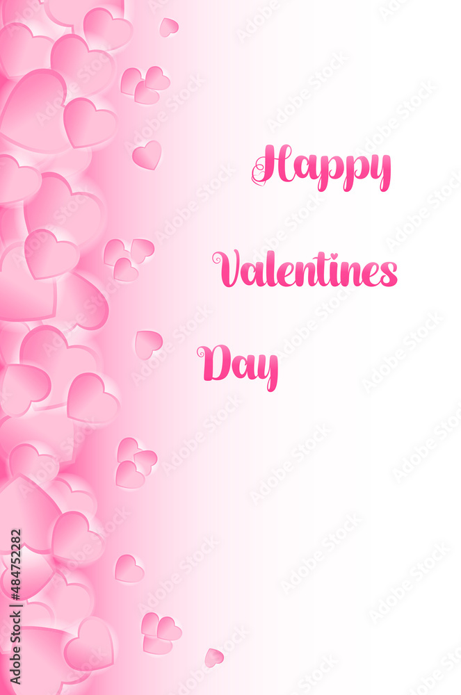 Pink hearts with the words Pink hearts with the words
