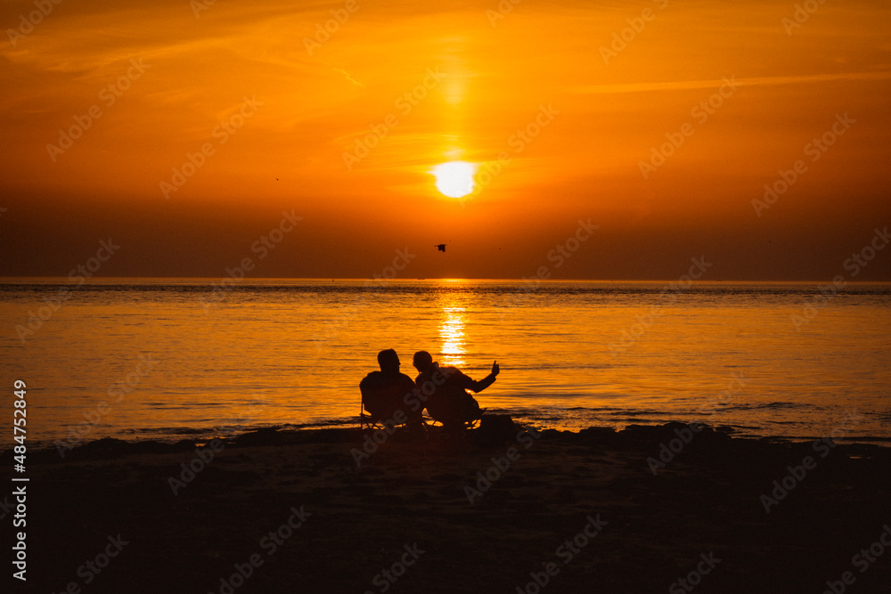 Fototapeta premium sunset on the beach