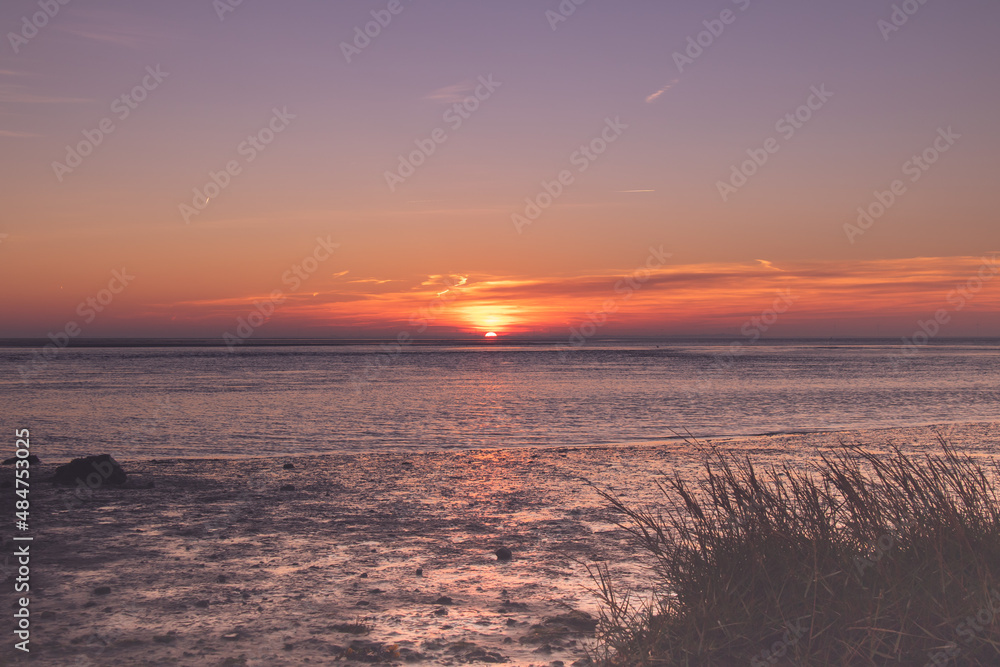 sunset over the sea