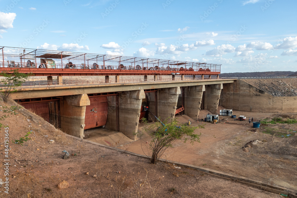 dam in the city of Banabuiu in northeast of Brazil