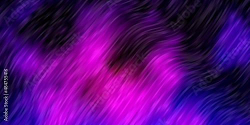 Light Purple vector background with bent lines. Colorful illustration with curved lines. Pattern for business booklets, leaflets