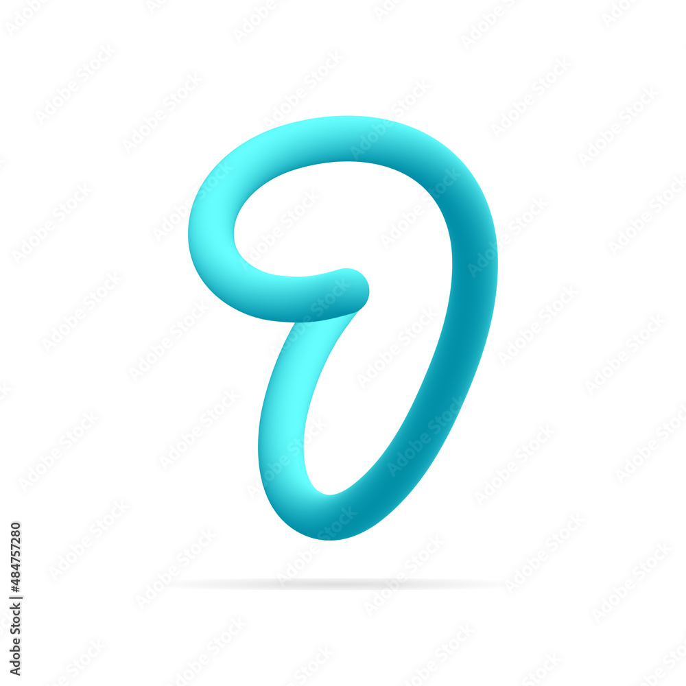 7 number blue logo. Line style pure water vector typography for save water identity, ecology graphic resources, clean corporate labels and more 7 number blue logo. Line style pure water vector typography for save water identity, ecology graphic resources, clean corporate labels and more