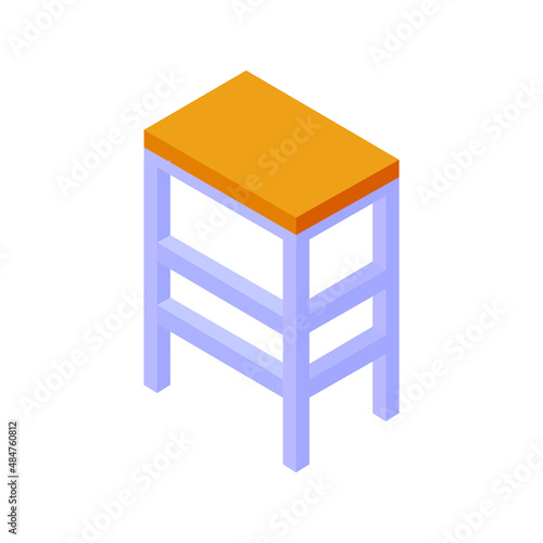 Bar stool isometric