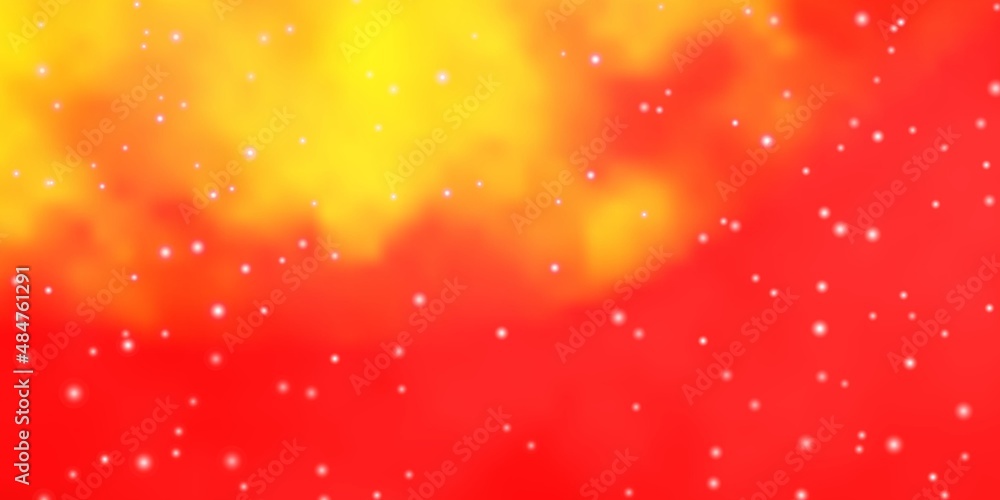 Light Red, Yellow vector background with colorful stars. Colorful illustration in abstract style with gradient stars. Pattern for wrapping gifts.