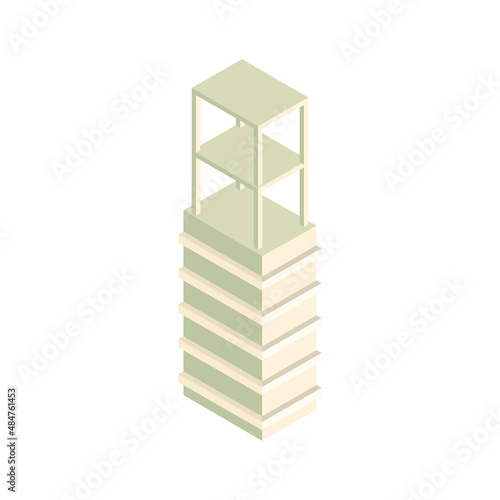 Building under construction isometric