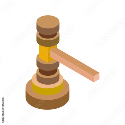 Judge hammer isometric