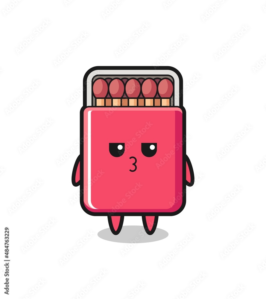 the bored expression of cute matches box characters the bored expression of cute matches box characters