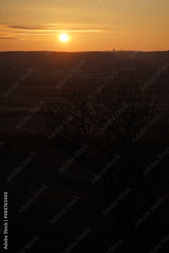 Naklejka premium sunset over the sea