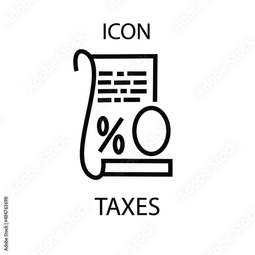 taxes payment symbol icon for business, web and presentation use