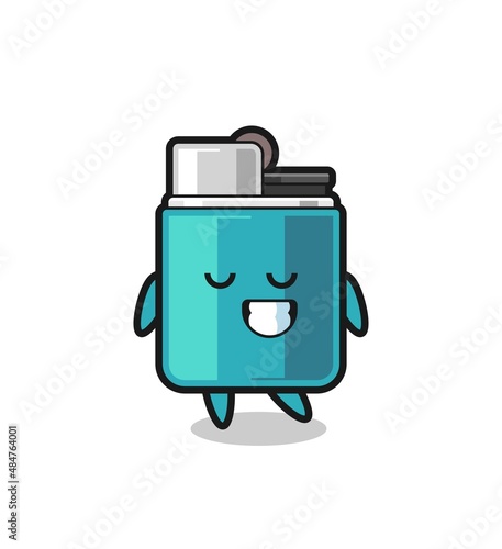 lighter cartoon illustration with a shy expression
