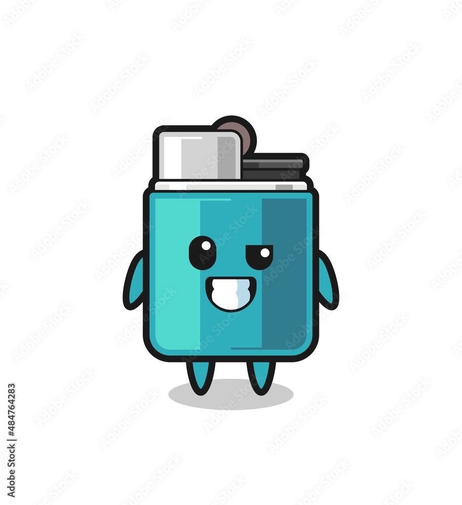 cute lighter mascot with an optimistic face cute lighter mascot with an optimistic face