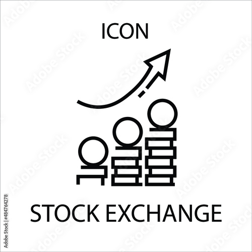 stock exchange symbol icon for business, web and presentation use