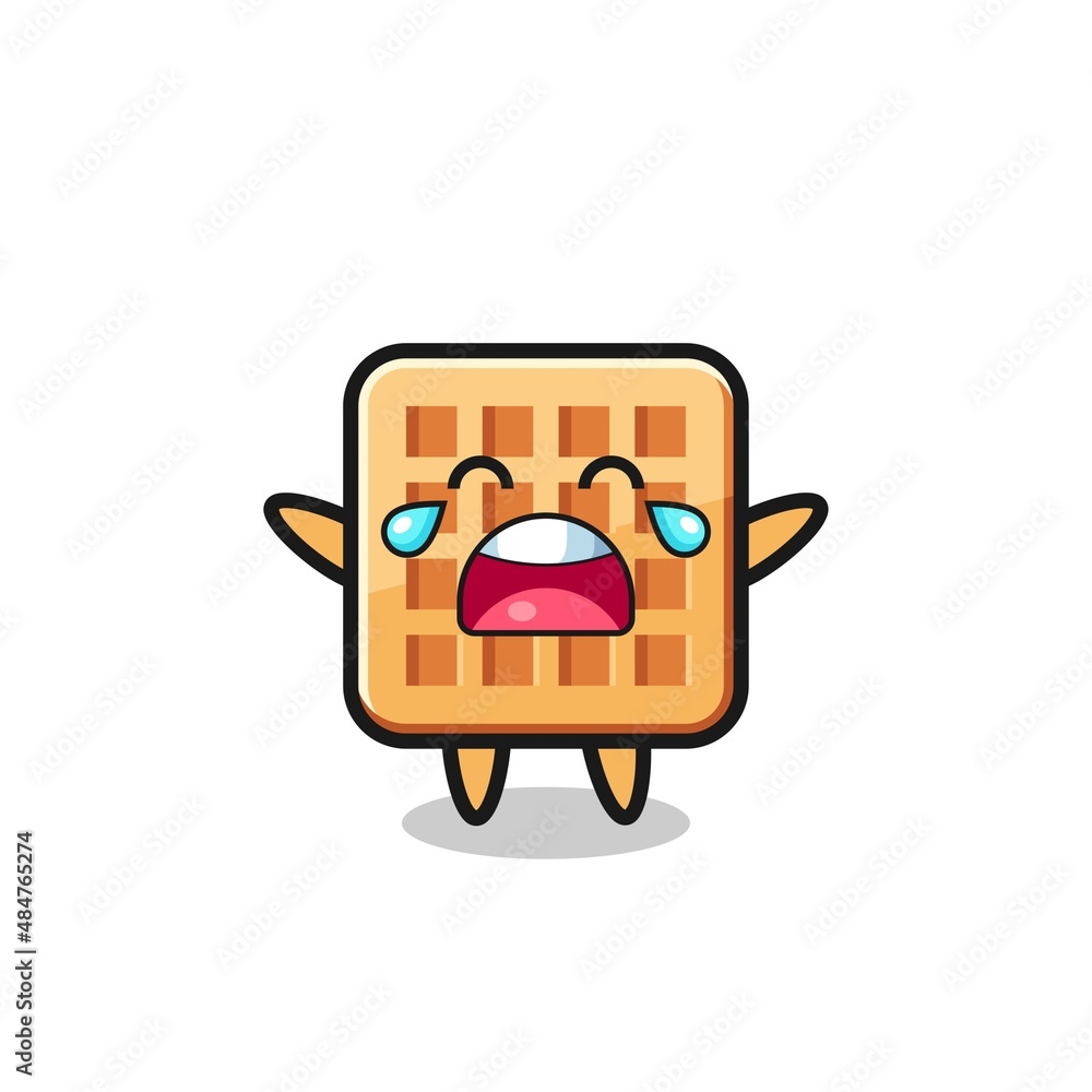 the illustration of crying waffle cute baby the illustration of crying waffle cute baby