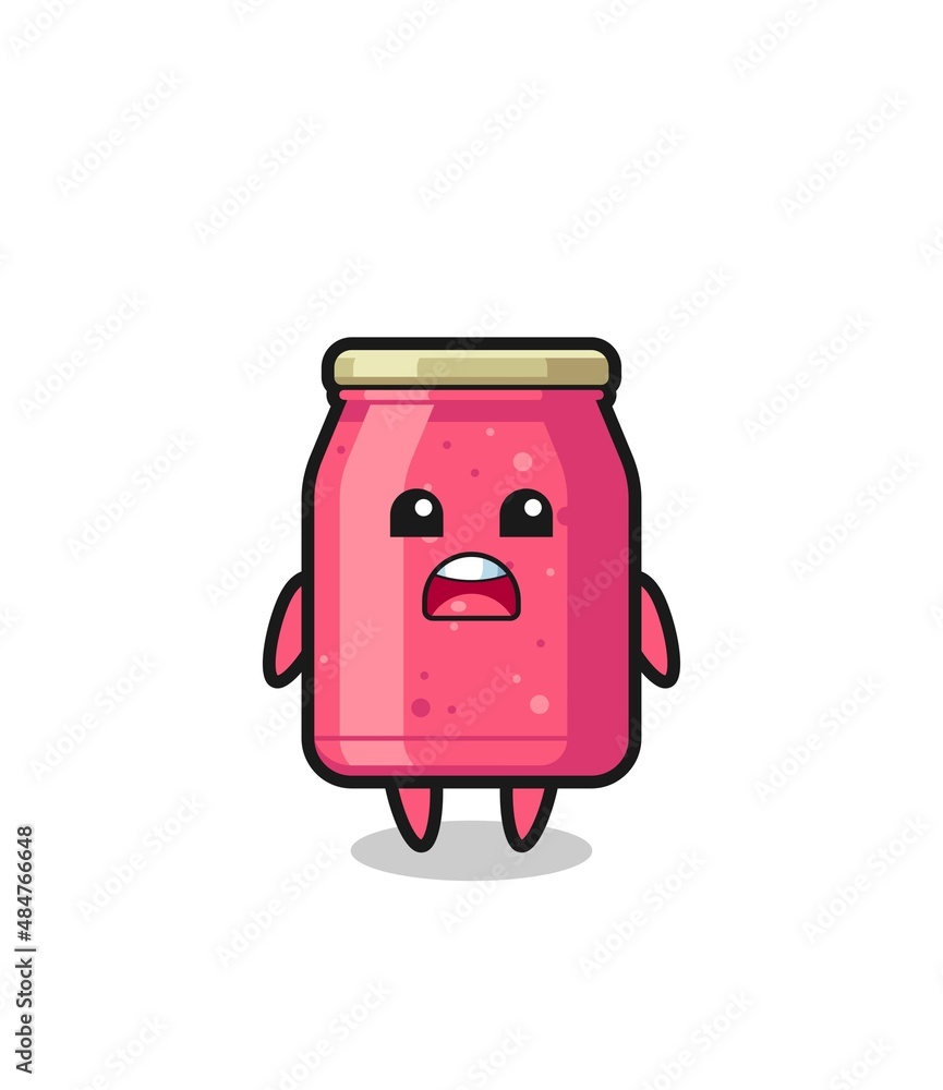 strawberry jam illustration with apologizing expression, saying I am sorry strawberry jam illustration with apologizing expression, saying I am sorry