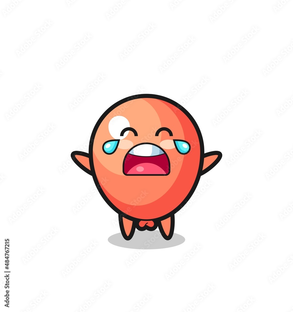 the illustration of crying balloon cute baby the illustration of crying balloon cute baby