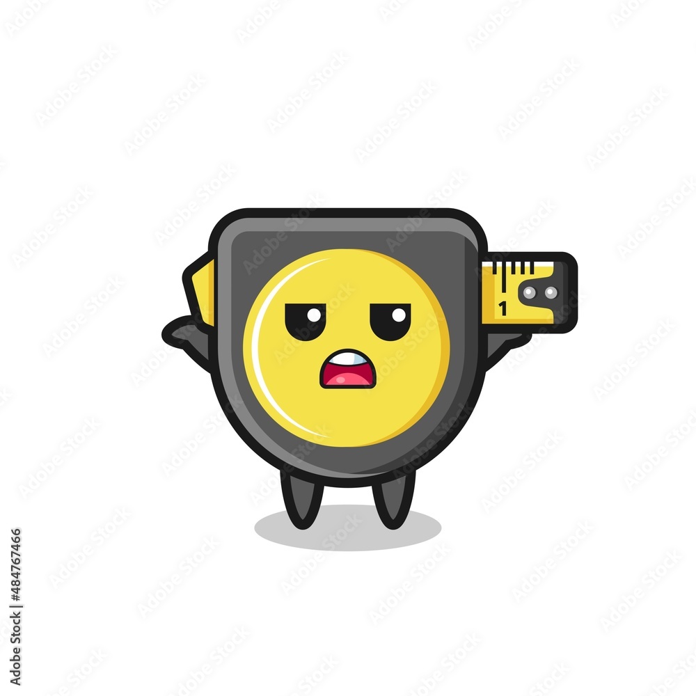 tape measure mascot character saying I do not know tape measure mascot character saying I do not know