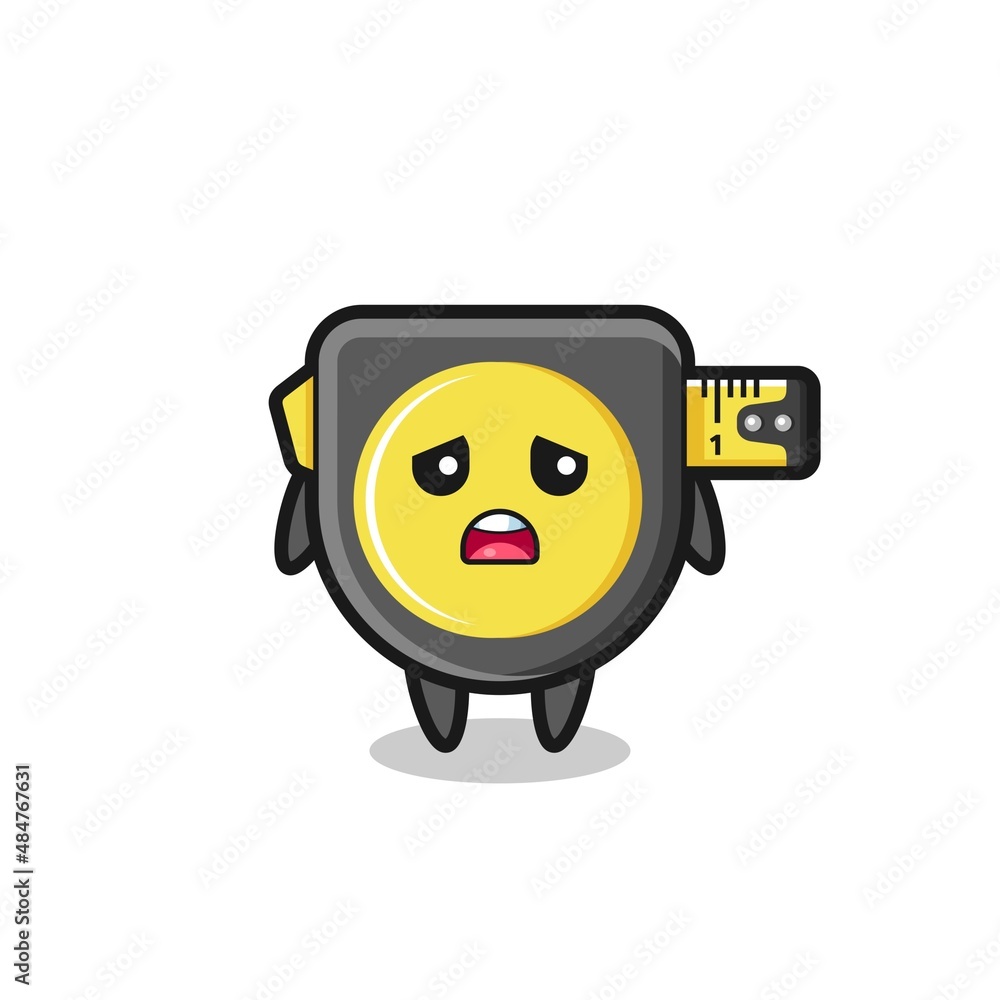 disappointed expression of the tape measure cartoon disappointed expression of the tape measure cartoon