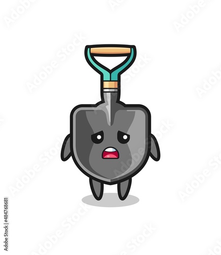 disappointed expression of the shovel cartoon
