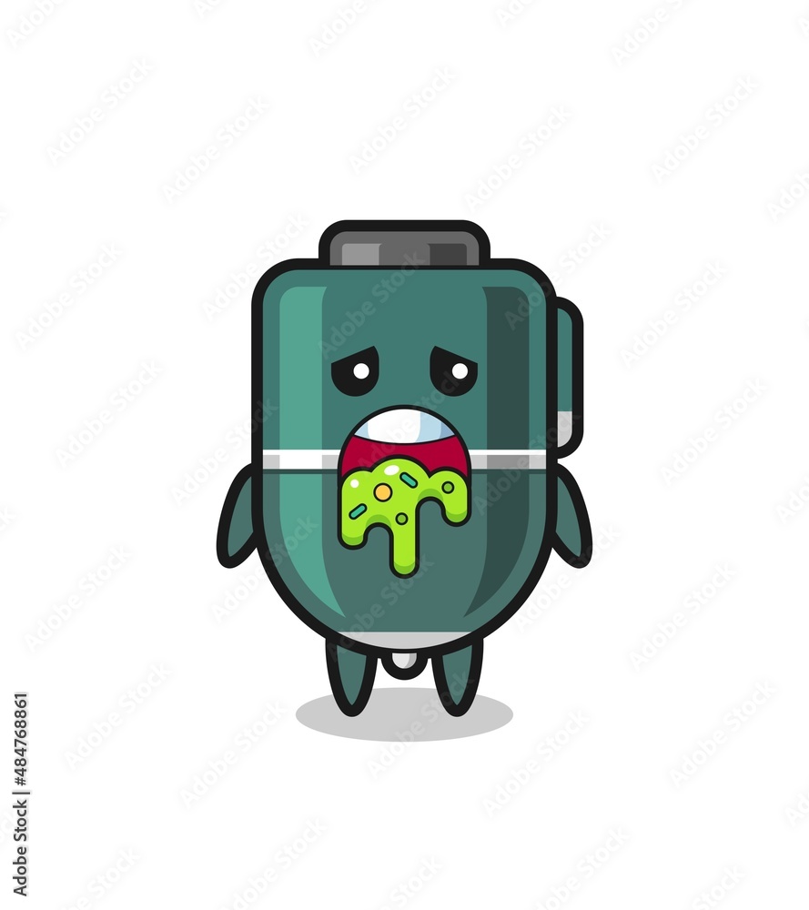 the cute ballpoint character with puke the cute ballpoint character with puke