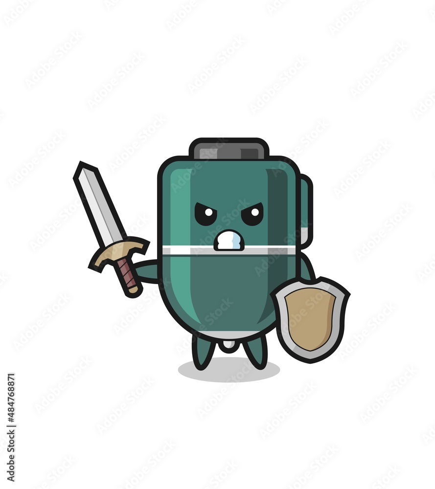 cute ballpoint soldier fighting with sword and shield cute ballpoint soldier fighting with sword and shield