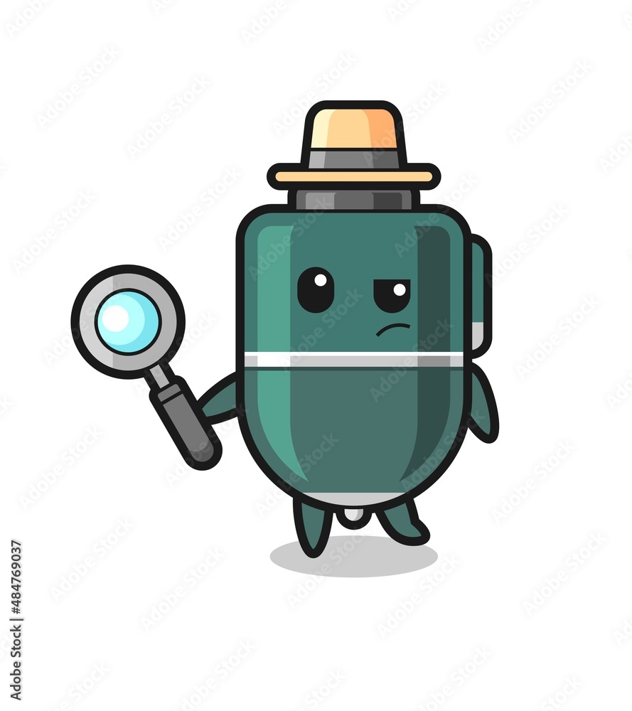 ballpoint detective character is analyzing a case ballpoint detective character is analyzing a case