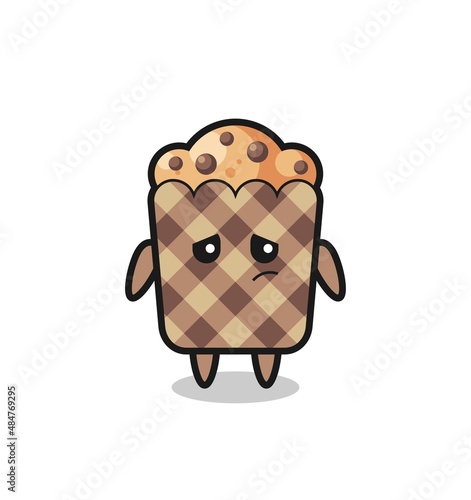 the lazy gesture of muffin cartoon character