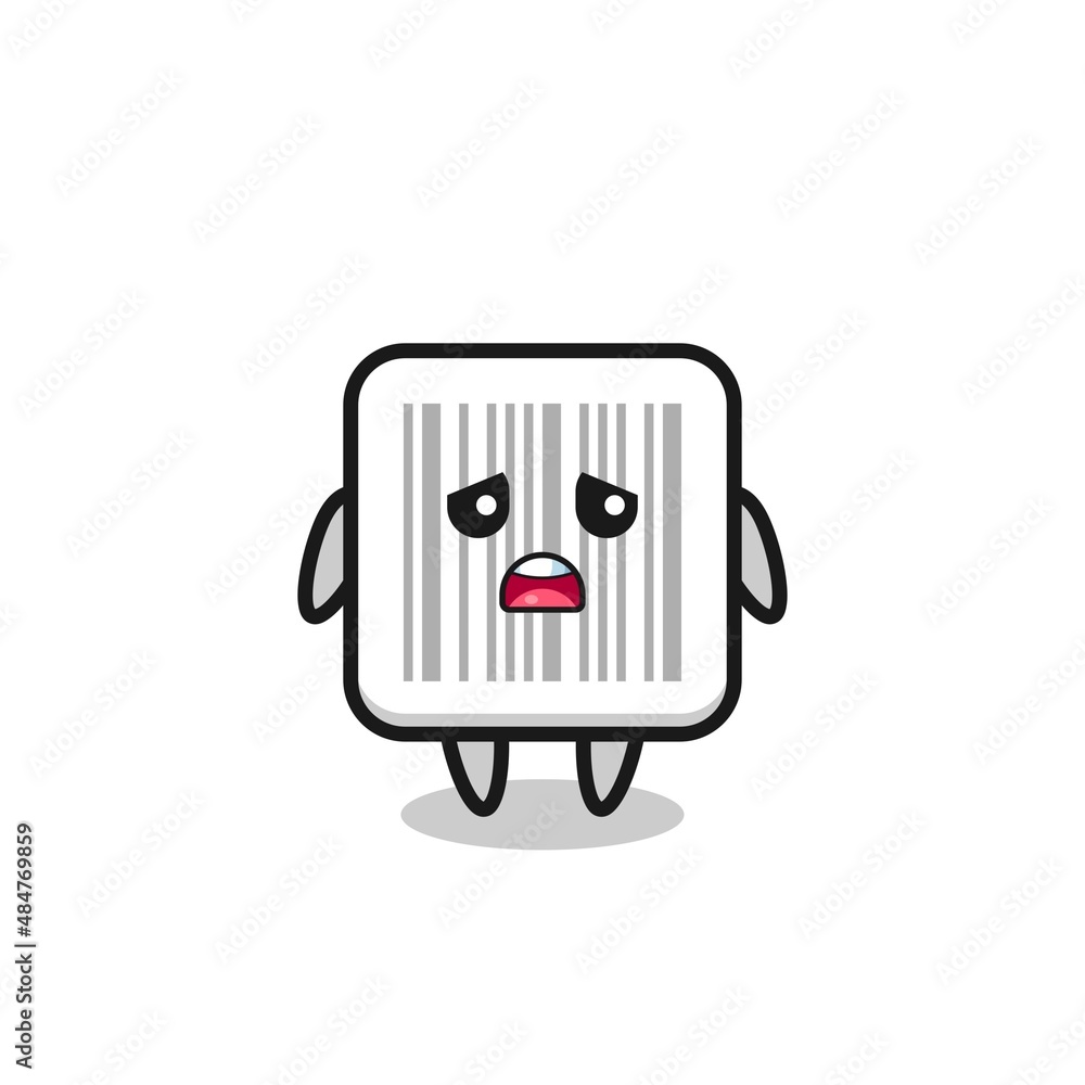 disappointed expression of the barcode cartoon