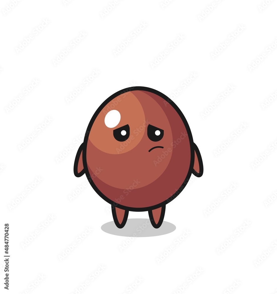 the lazy gesture of chocolate egg cartoon character the lazy gesture of chocolate egg cartoon character