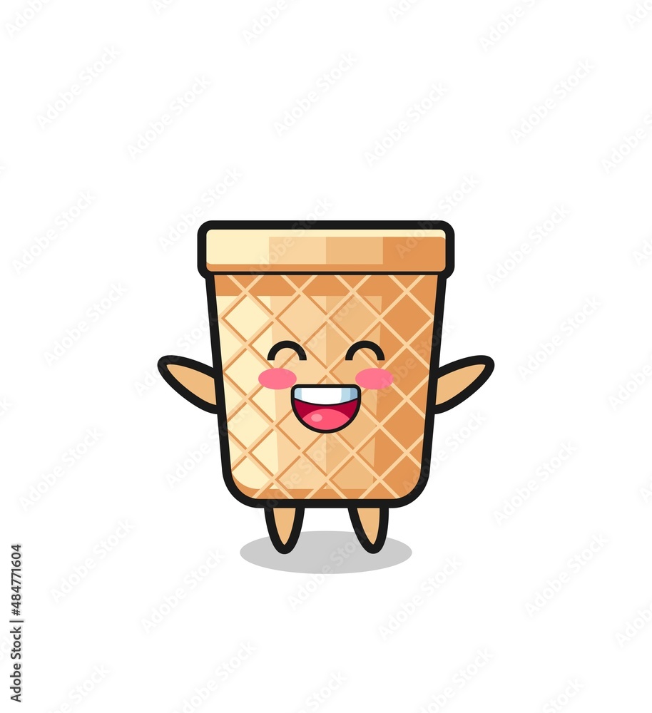 happy baby waffle cone cartoon character happy baby waffle cone cartoon character