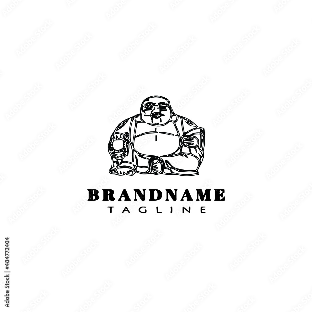 buddha logo icon design template black isolated vector illustration buddha logo icon design template black isolated vector illustration