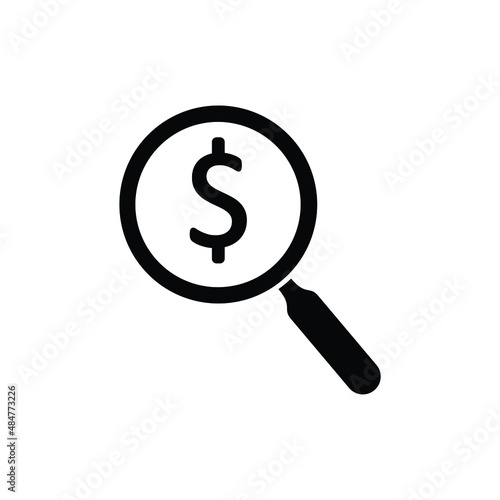 magnifying glass with dollar sign