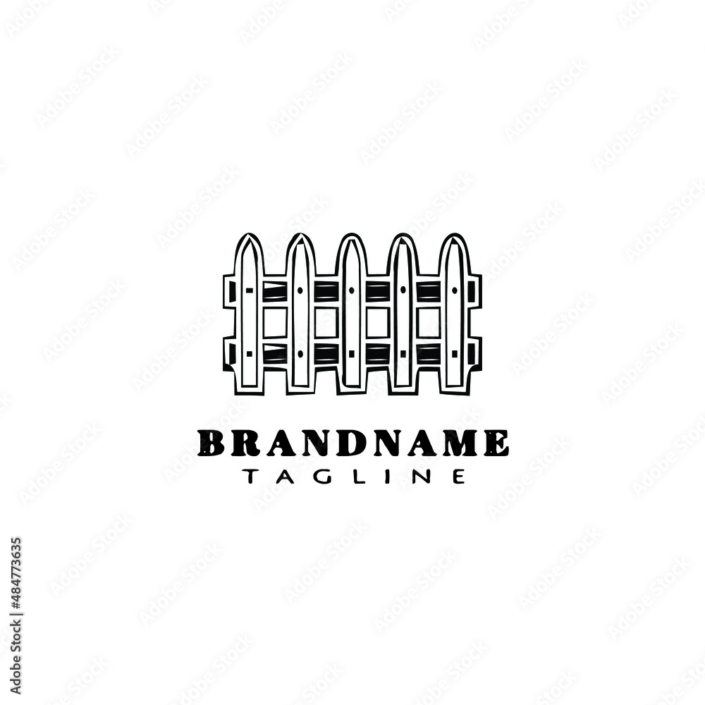 wooden fence logo design template icon vector illustration Stock Vector ...